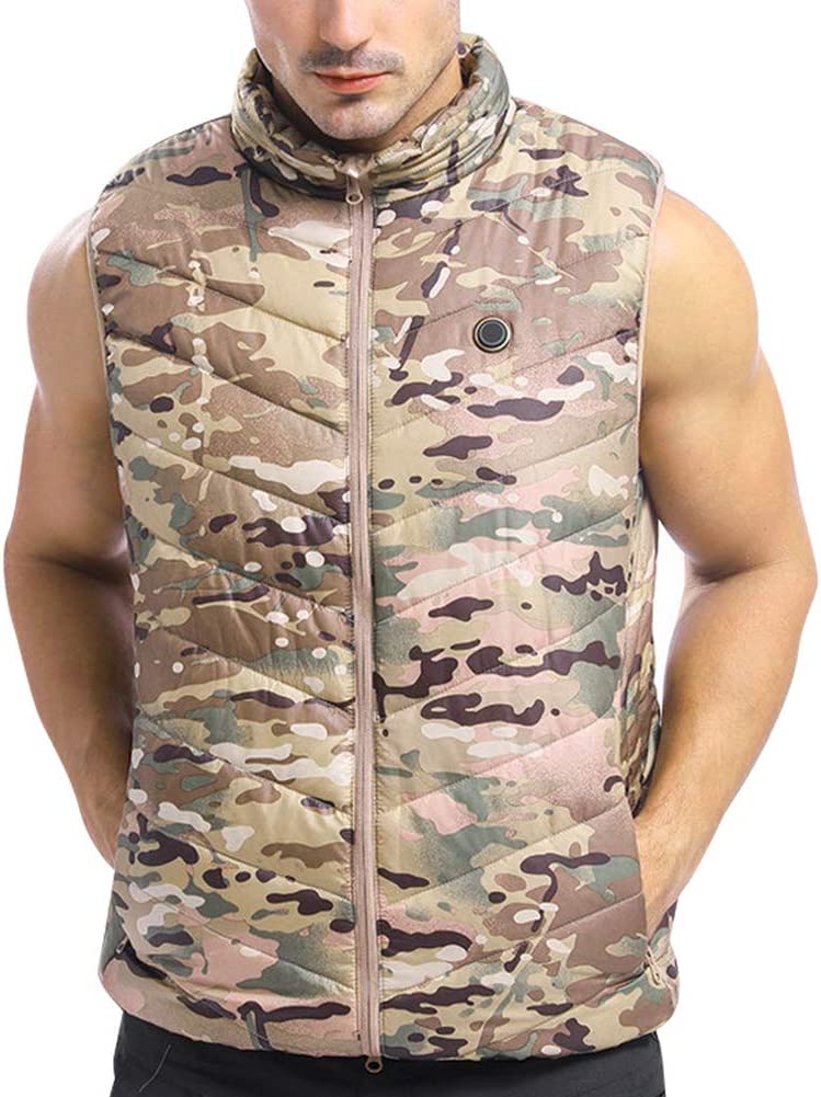 WESE Heating Waistcoat, Safe Three Gear Nylon USB Three Gear Temperature Adjustment Heating Vest for