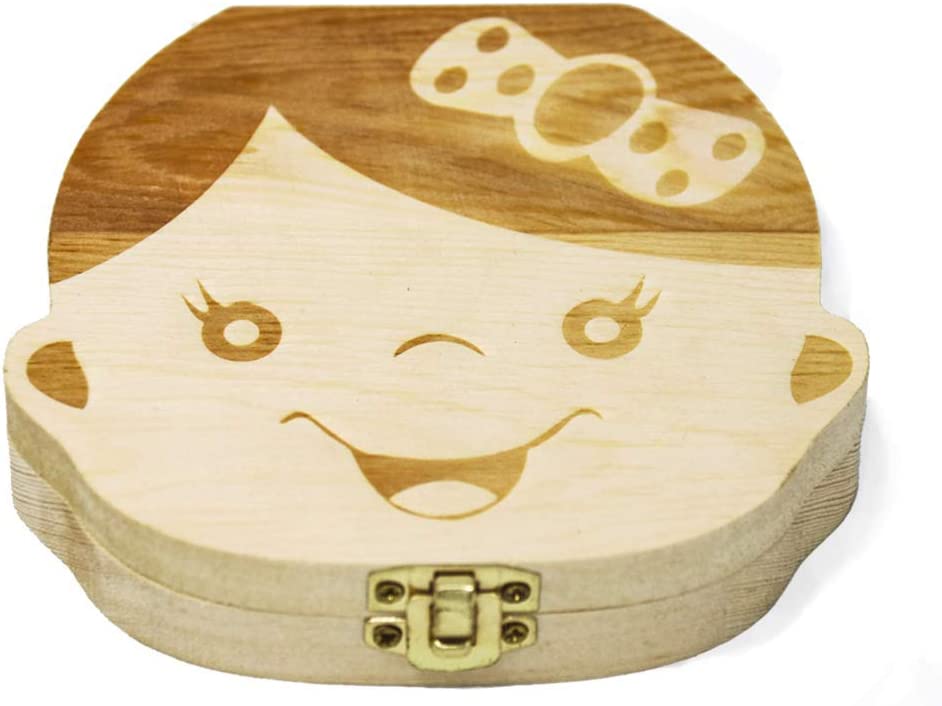 OYEFLY Baby Tooth Box,Cute Children Tooth Container Personality Baby Teeth Box Tooth Saver Design fo