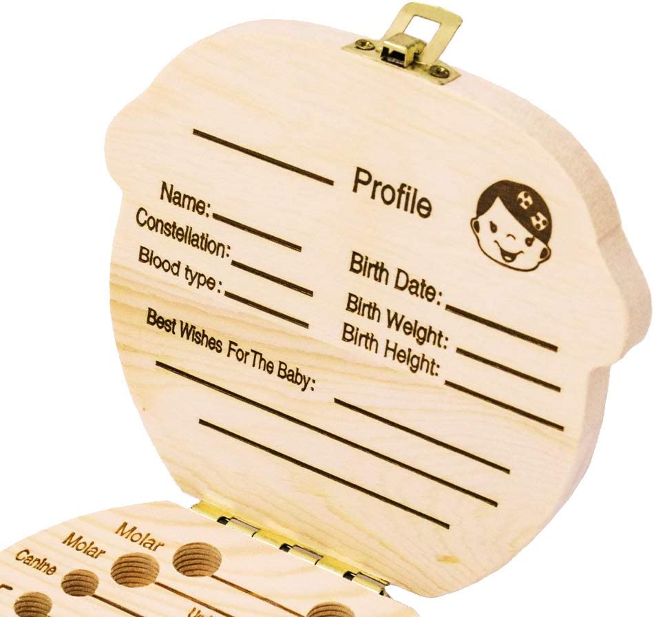 OYEFLY Baby Tooth Box,Cute Children Tooth Container Personality Baby Teeth Box Tooth Saver Design fo