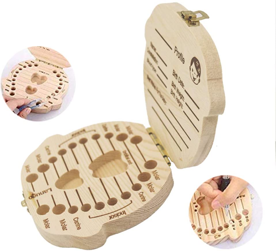 OYEFLY Baby Tooth Box,Cute Children Tooth Container Personality Baby Teeth Box Tooth Saver Design fo