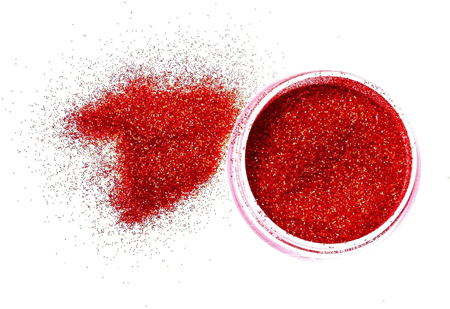 Slice of the Moon | Holographic Red Glitter Powder, 0.35oz (10g) | for Professional or Personal Use