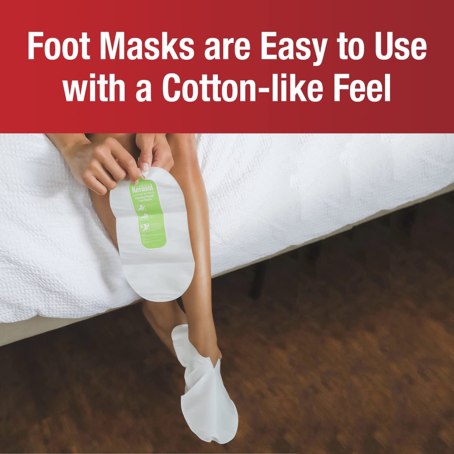 Kerasal Intensive Repair Foot Mask Foot Mask for Cracked Heels and Dry Feet, Six (Pair), 6 Count