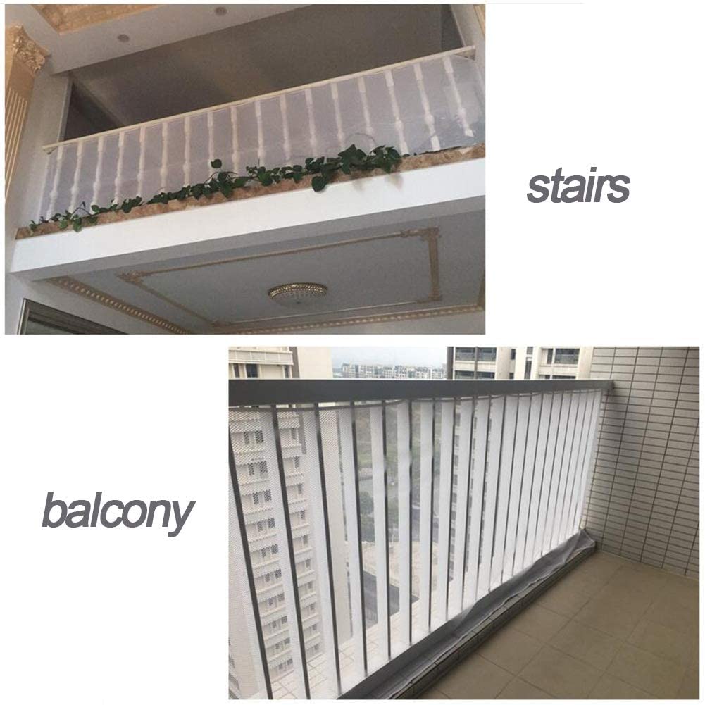 HAIPENG Child Safety Rail Net, Kids Fall Protection Security Guards for Stairs Balcony Patios, Baby
