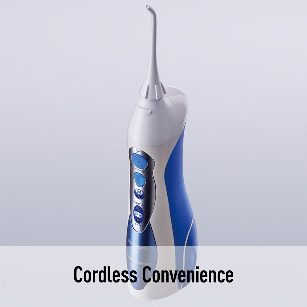 Panasonic Cordless Water Flosser, 3 Speed Pressure Settings Oral Irrigator, Washable, Rechargeable P
