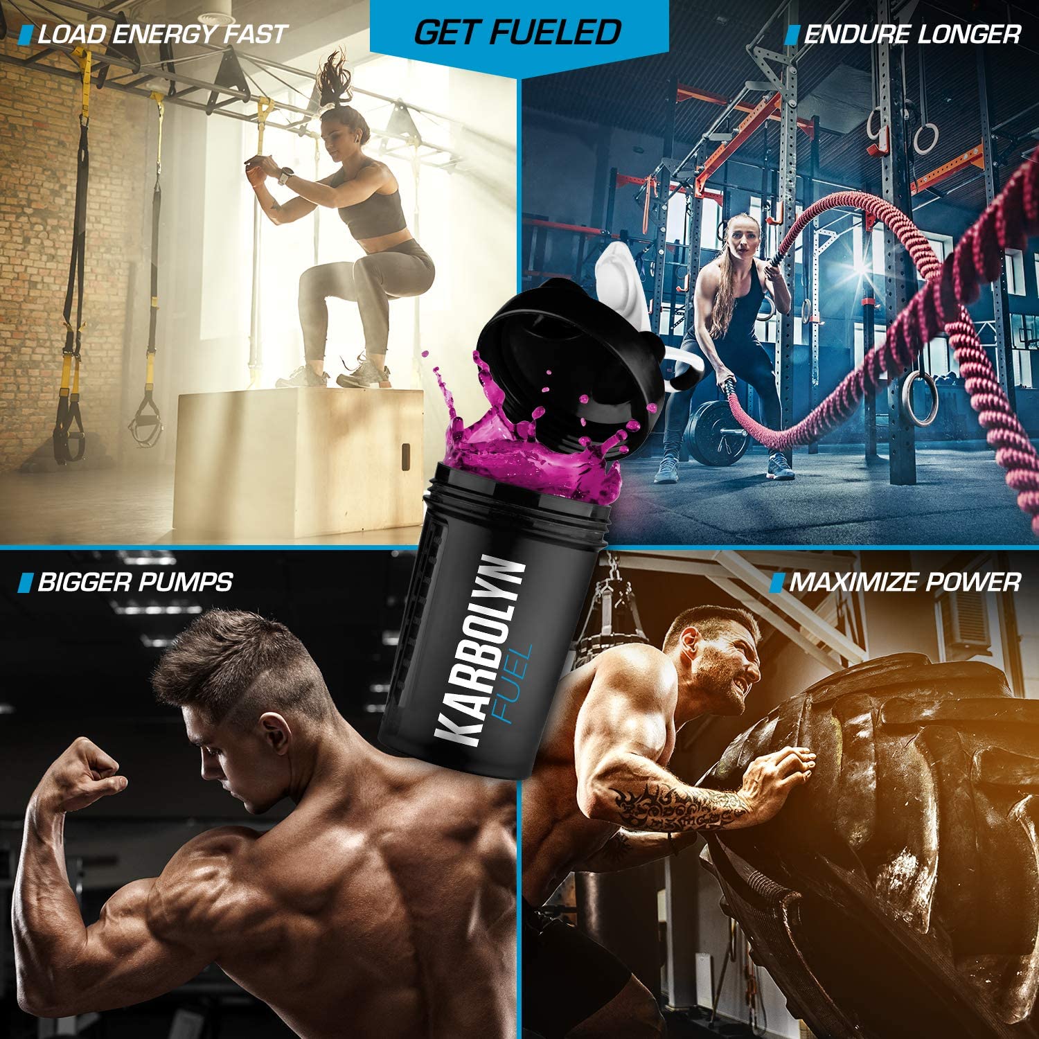 EFX Sports Karbolyn Fuel | Pre, Intra, Post Workout Carbohydrate Supplement Powder | Carb Load, Ener