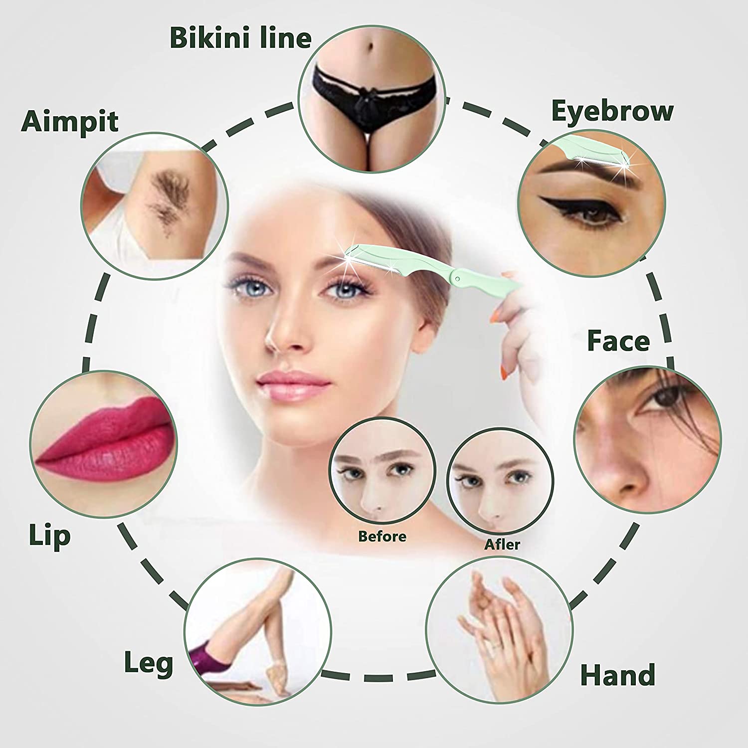 Blackhead Remover Kit, Jarewea 8 Pcs Pimple Popper Tool Acne Comedone Zit Extractor Kit with 2 Pcs F