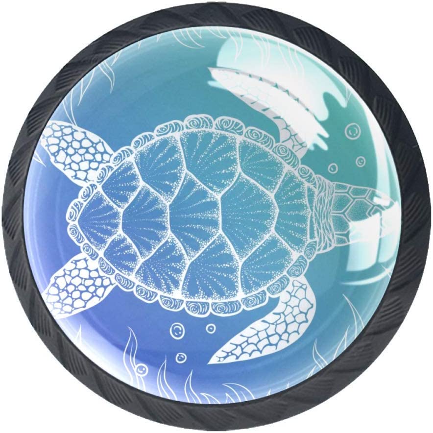 Drawer Knobs Turtle Underwater Cabinet Knobs Crystal Glass Dresser Knobs Decorative Knobs Cabinet Pu