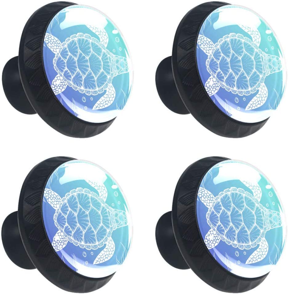 Drawer Knobs Turtle Underwater Cabinet Knobs Crystal Glass Dresser Knobs Decorative Knobs Cabinet Pu