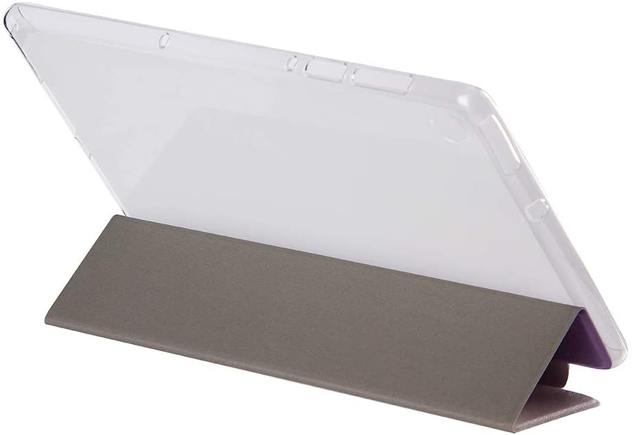 Herzzer Three Fold Leather Case for Huawei M10 FHD Plus,Slim Multi-Angle View Folio Stand Premium Co