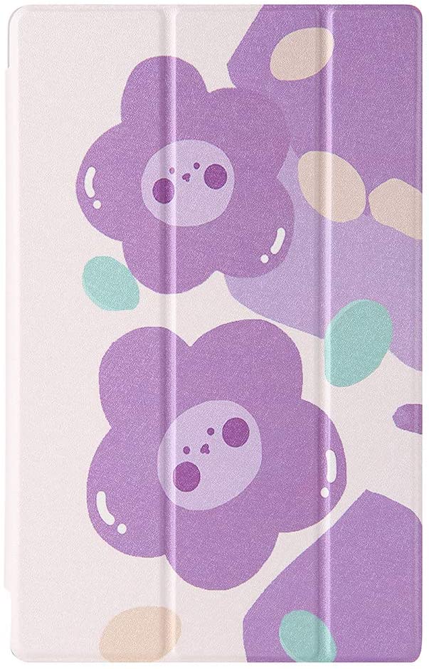 Herzzer Three Fold Leather Case for Huawei M10 FHD Plus,Slim Multi-Angle View Folio Stand Premium Co