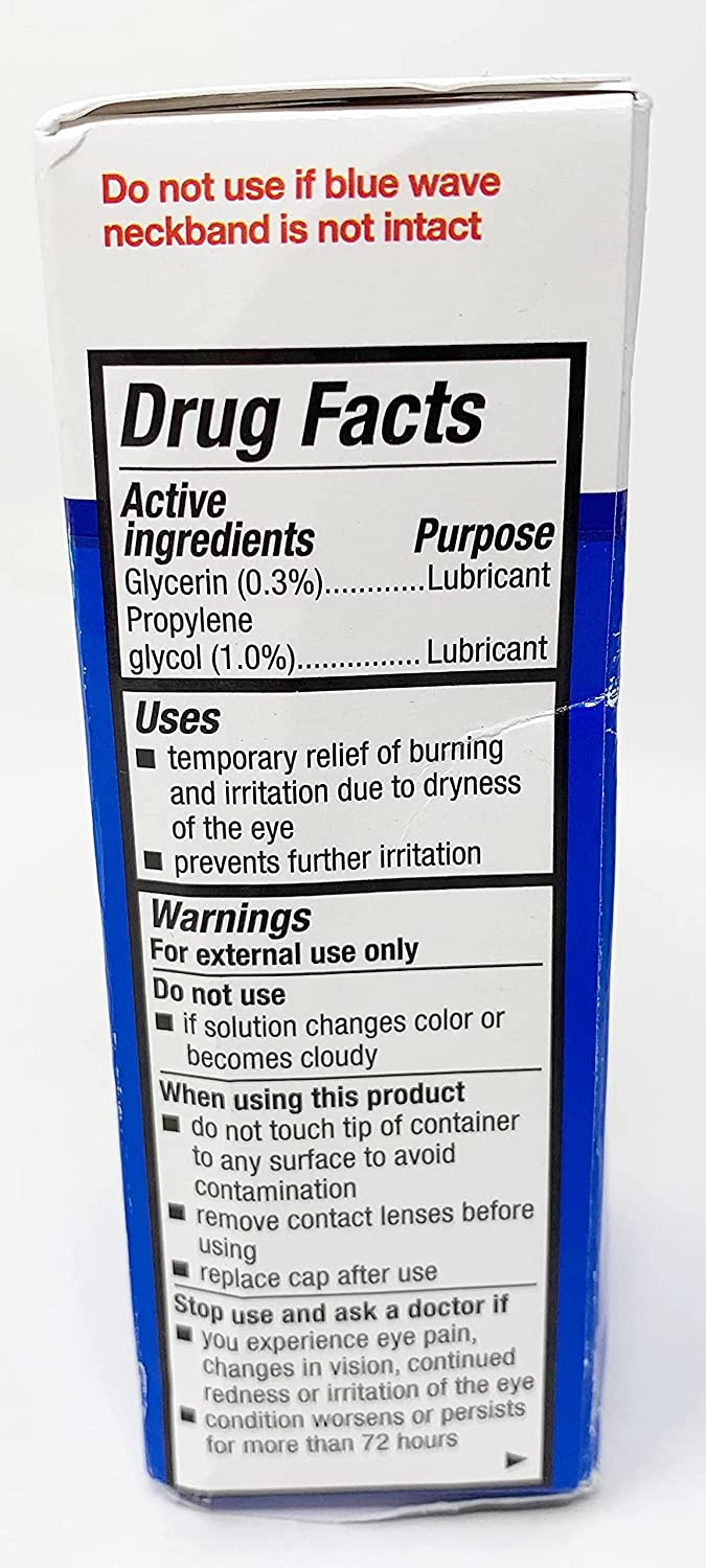 Equate Dry Eye Relief Lubricant Eye Drops Liquid, 1 Oz