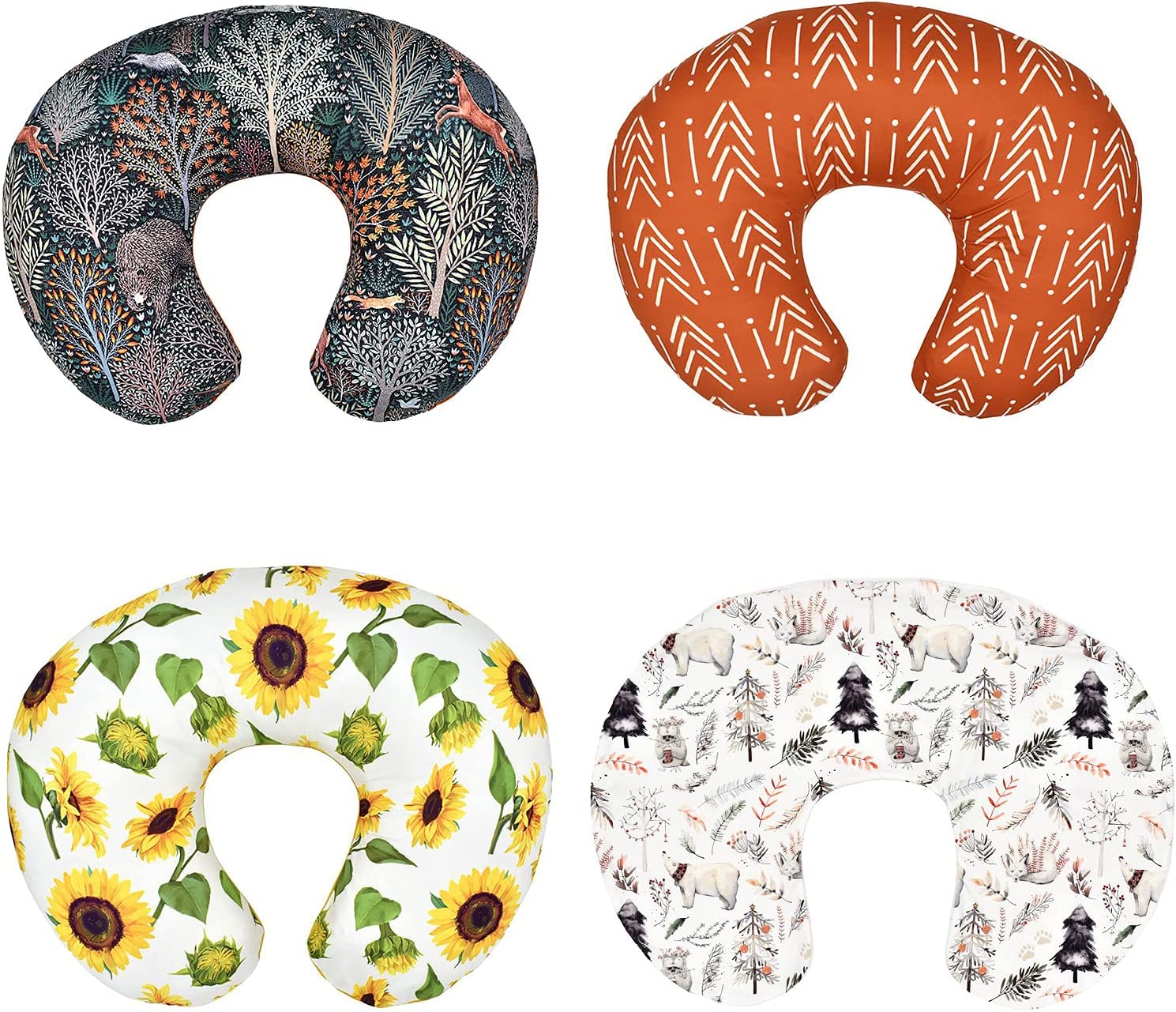 Ueohitsct Baby U Shaped Nursing Pillow Cover Learning Sit Pillow Detachable Washable Nursing Pillow