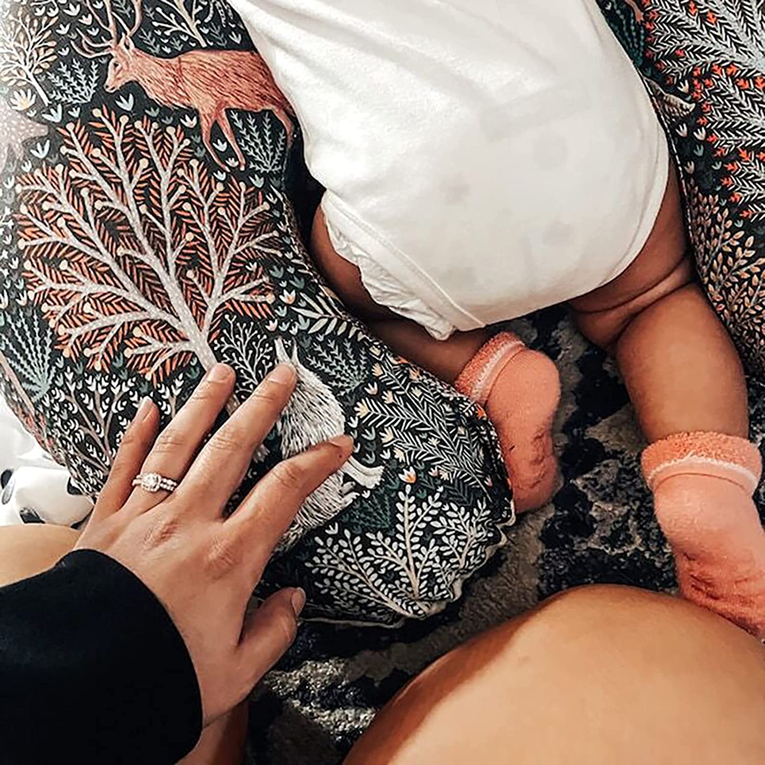 Ueohitsct Baby U Shaped Nursing Pillow Cover Learning Sit Pillow Detachable Washable Nursing Pillow