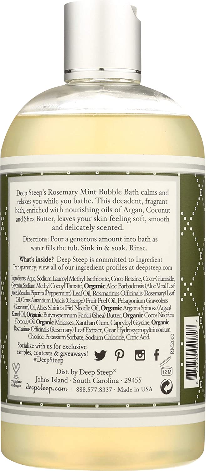 Deep Steep Rosemary Mint Bubble Bath - 17 Fluid Ounces