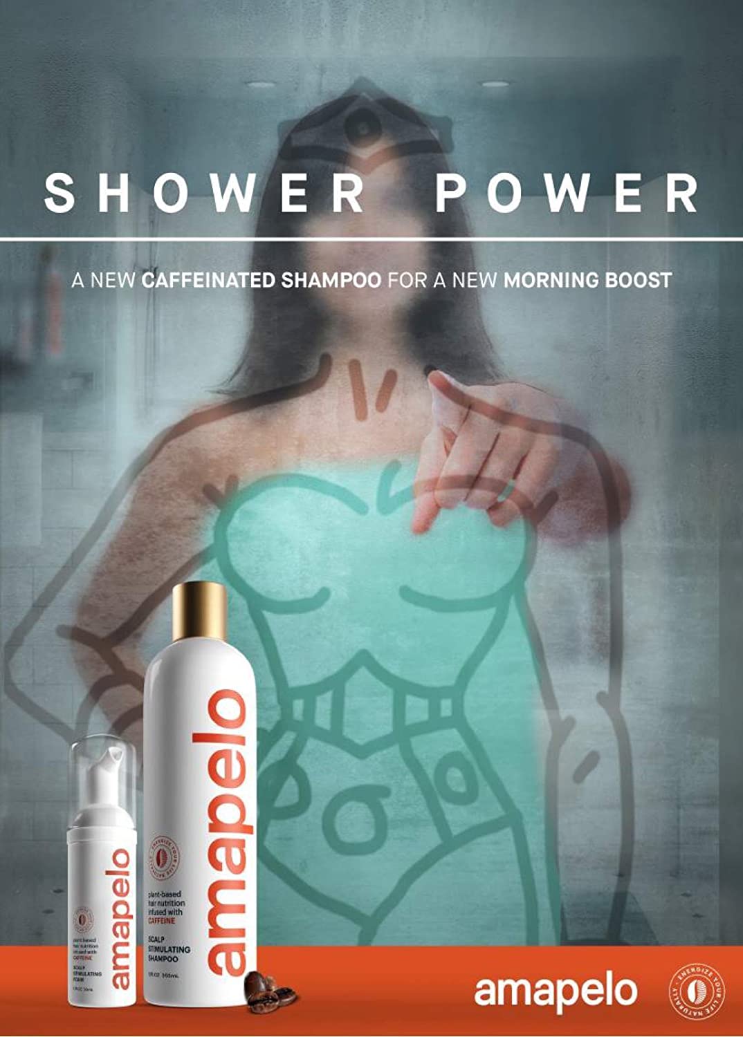 Amapelo Caffeine Hair Loss Hair Growth Thickening Foam, Non Minoxidil Topical Solution Treatment For