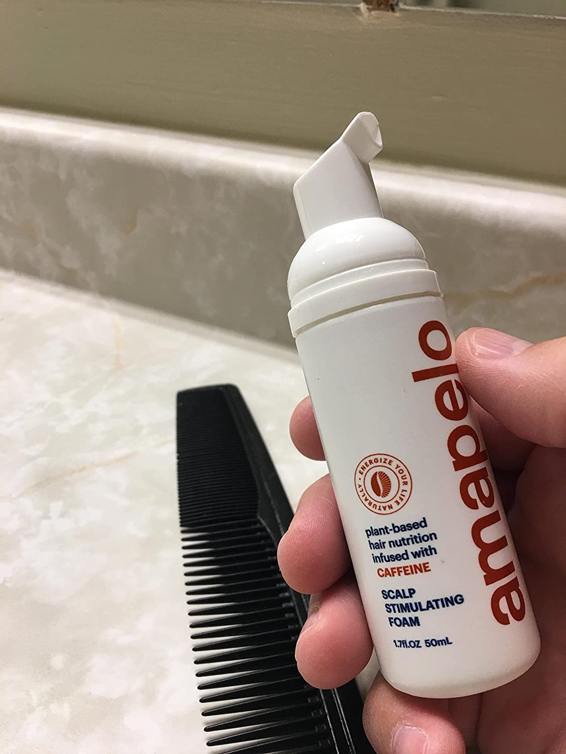 Amapelo Caffeine Hair Loss Hair Growth Thickening Foam, Non Minoxidil Topical Solution Treatment For