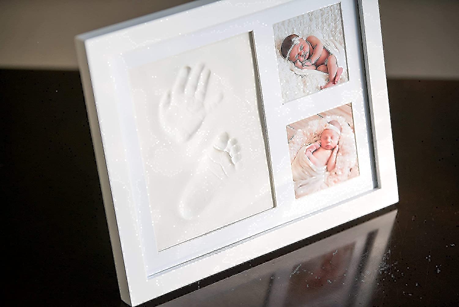 BUNDLE! Little Hippo Baby Handprint Frame + Baby Handprint Ornament Set