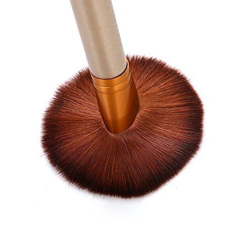 AMarkUp Makeup Brushes Premium Kabuki Foundation Blending Blush Brush (12 Pcs/set, Golden)