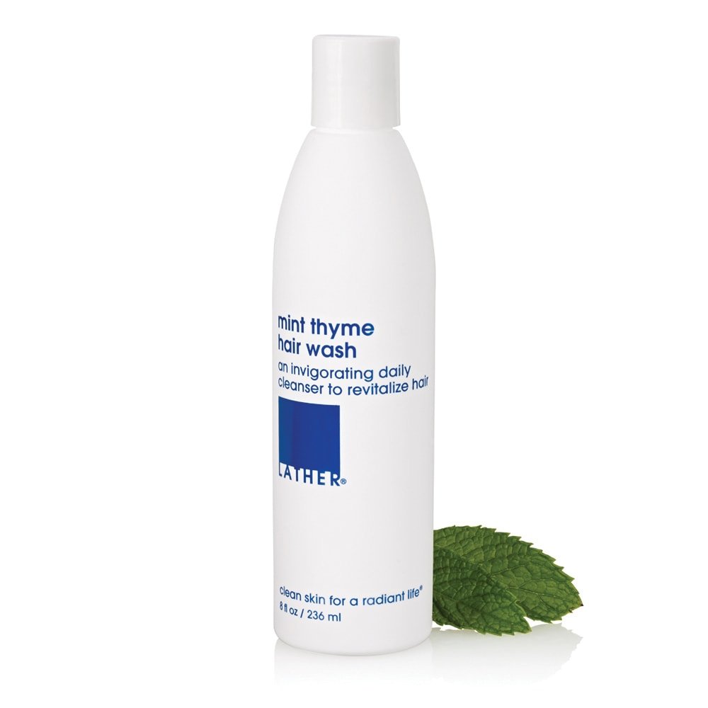 LATHER Mint Thyme Hair Wash, 8-Ounce Bottle