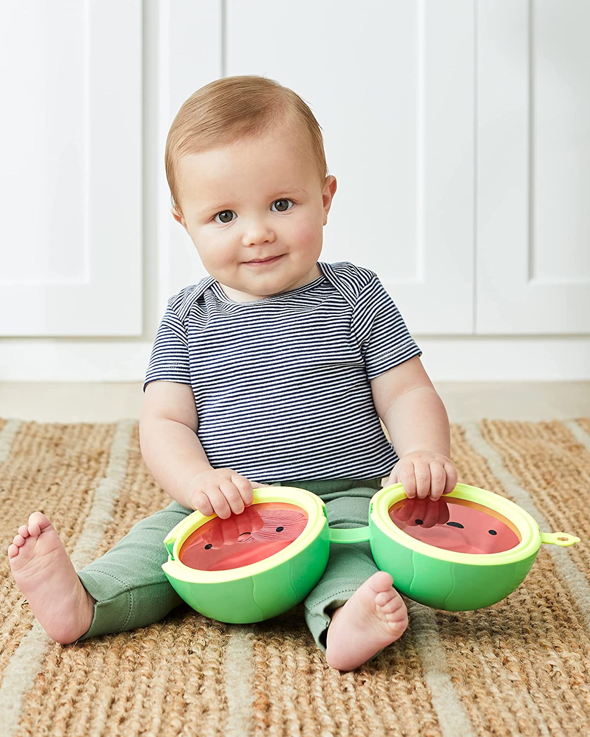Skip Hop Baby Musical Toy Drums, Farmstand, Rattle Melon Drum