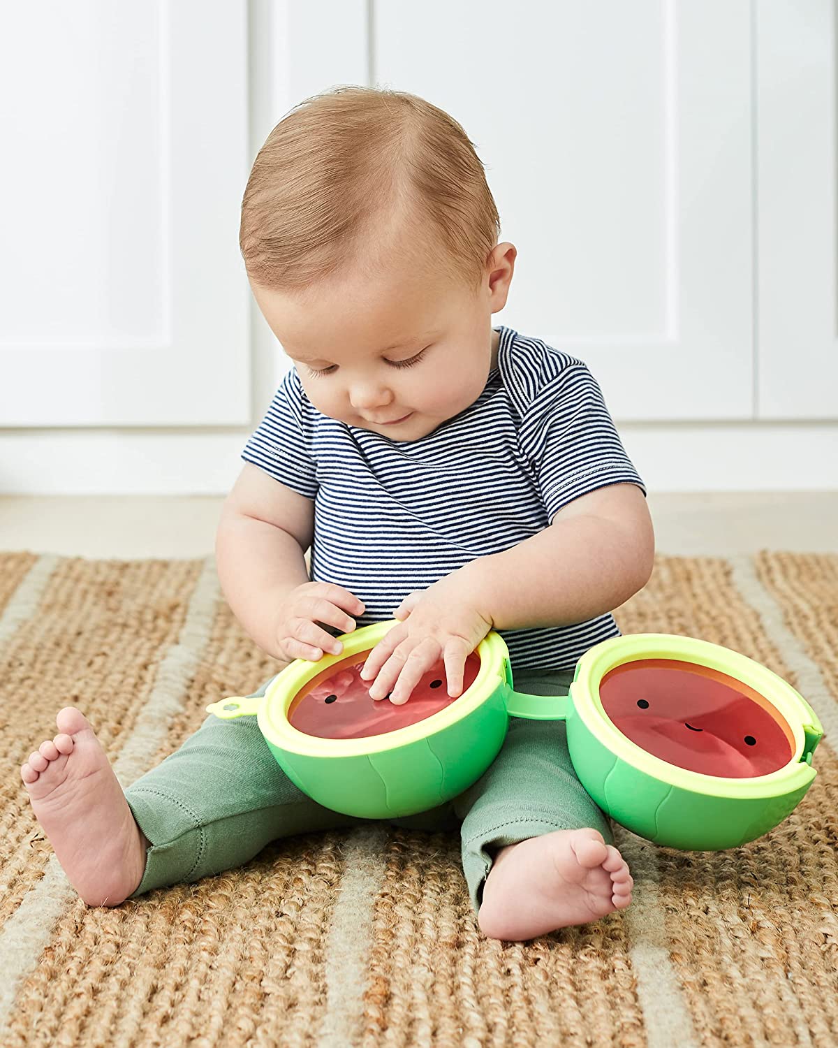 Skip Hop Baby Musical Toy Drums, Farmstand, Rattle Melon Drum