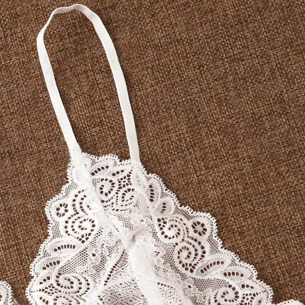 Sttech1 Women Sexy Lace Bra Satin Briefs Lingerie Set Silk Underwear Sleepwear Lace Trim Pajamas Sle