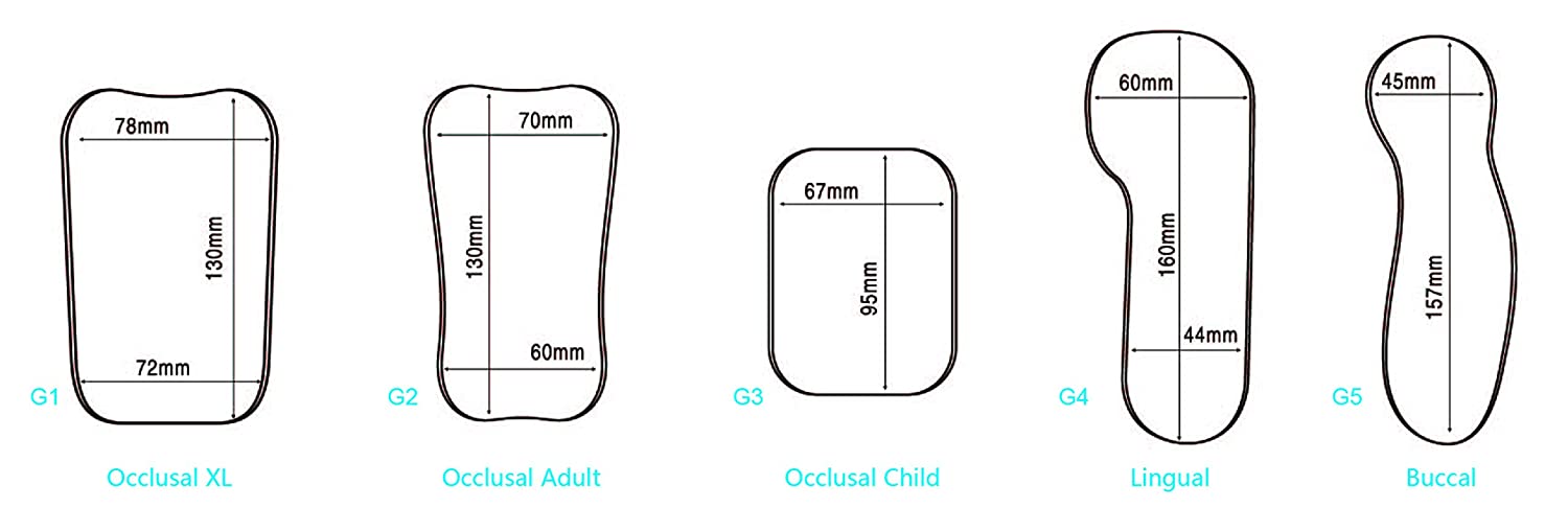 SDent 1 PC/box Dental Photograhic Mirror Glass Double Size Occlusal Child 67mm95mm