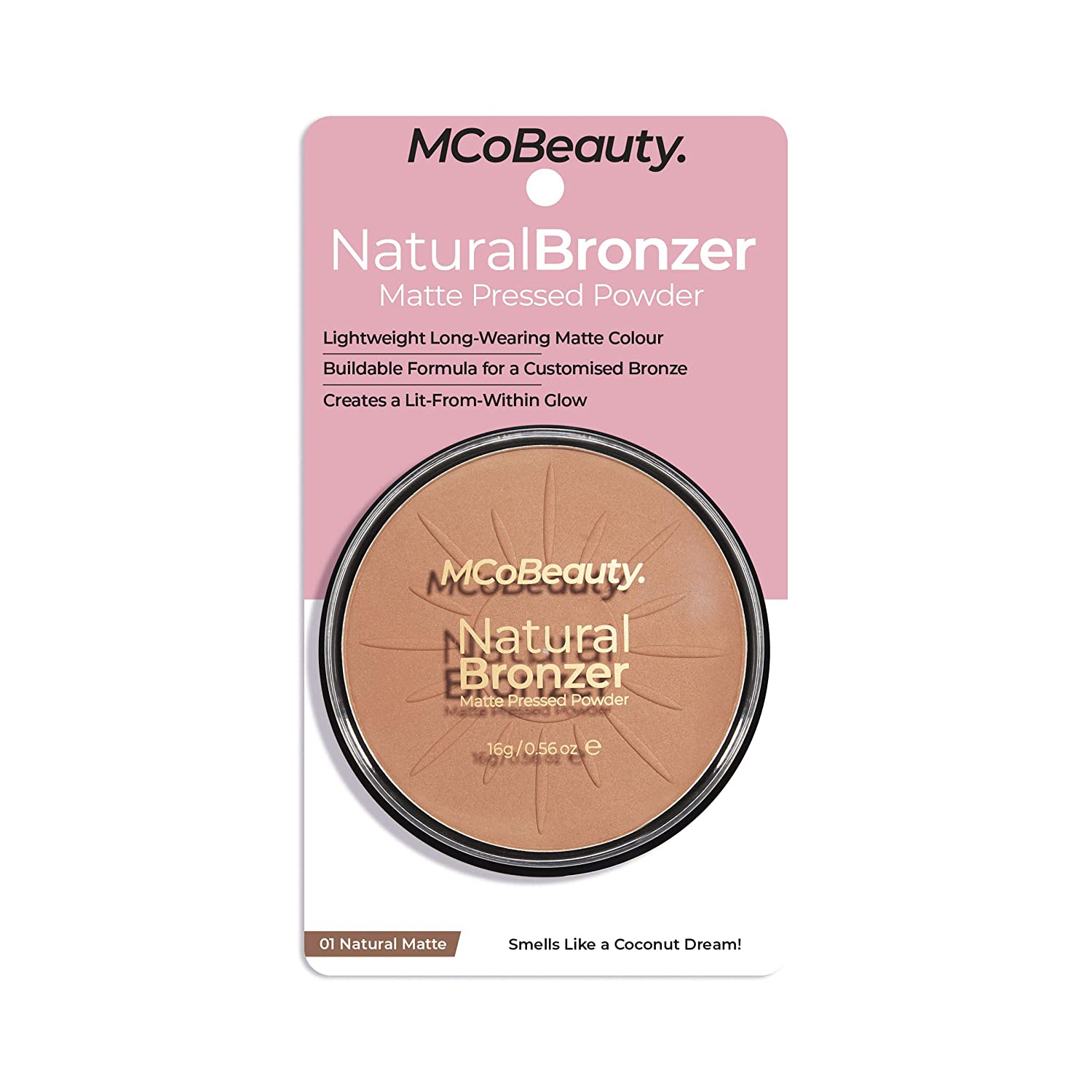 MCoBeauty Natural Bronzer Powder | Long Lasting Bronzing Pressed Powder | Matte