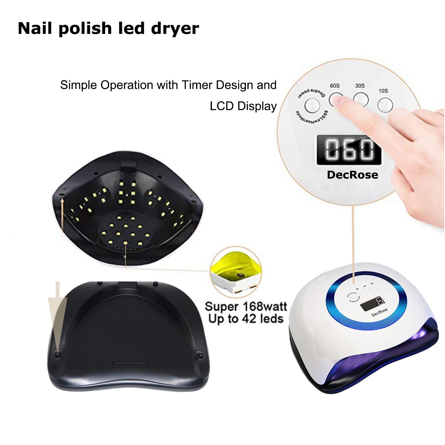 led Gel Light lamp Nail Dryer for Gel and Regular Polish led Light Nail Lamp Polish, led lamp for Na