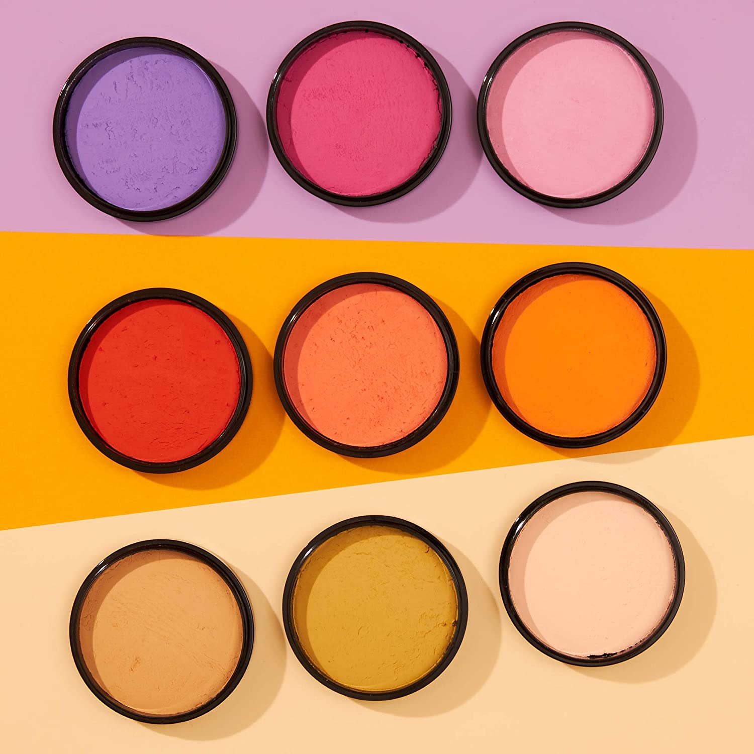 Moon Creations Pro Face & Body Paint Cake Pots Coral - Professional Water Based Face Paint Makeup fo