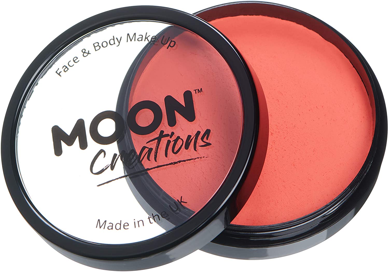 Moon Creations Pro Face & Body Paint Cake Pots Coral - Professional Water Based Face Paint Makeup fo
