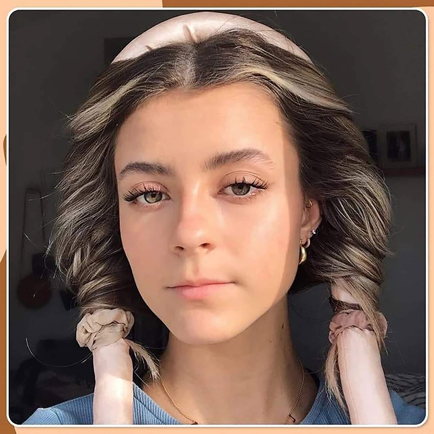 Heatless Curling Rod Headband, No Heat Curls Silk Ribbon Hair Rollers Sleeping Soft Headband Wave Fo