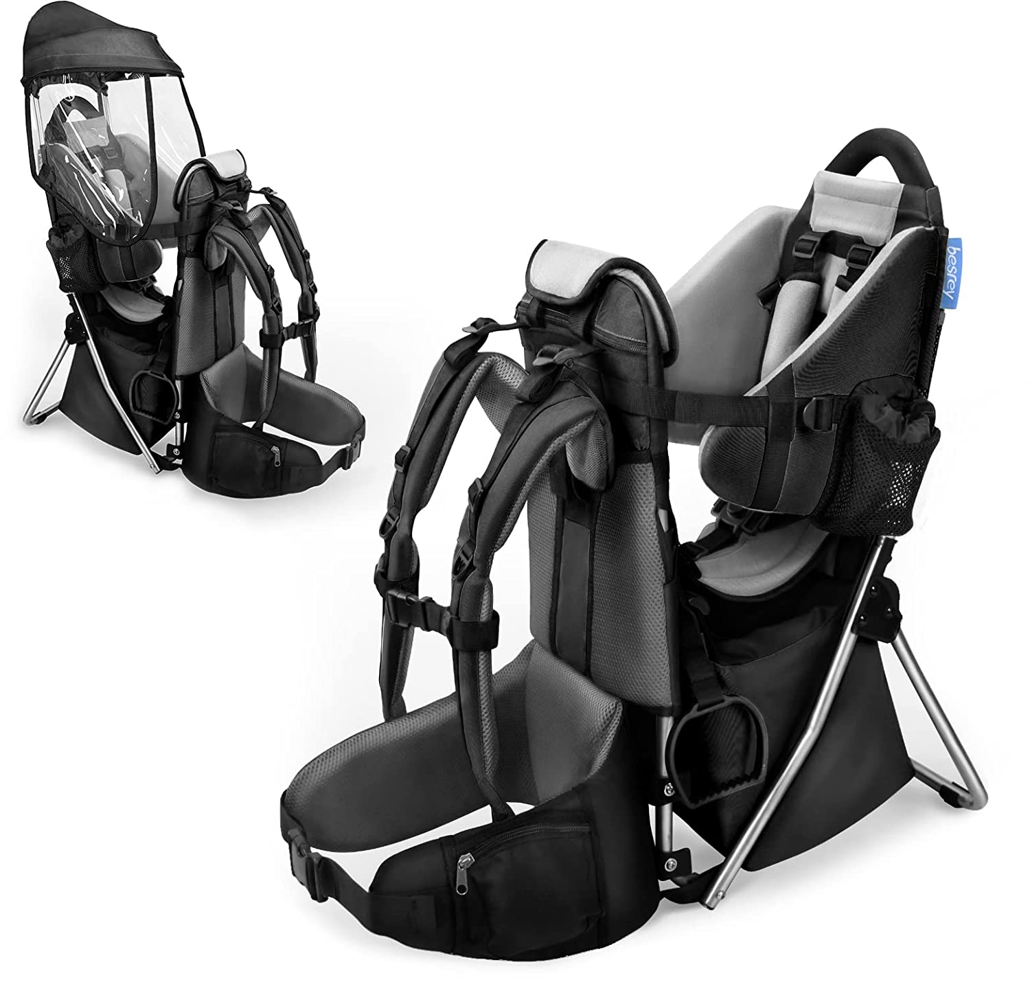 besrey Child Carrier Lightweight Child Toddler Kids Carrier Backpack for Camping Hiking Grey