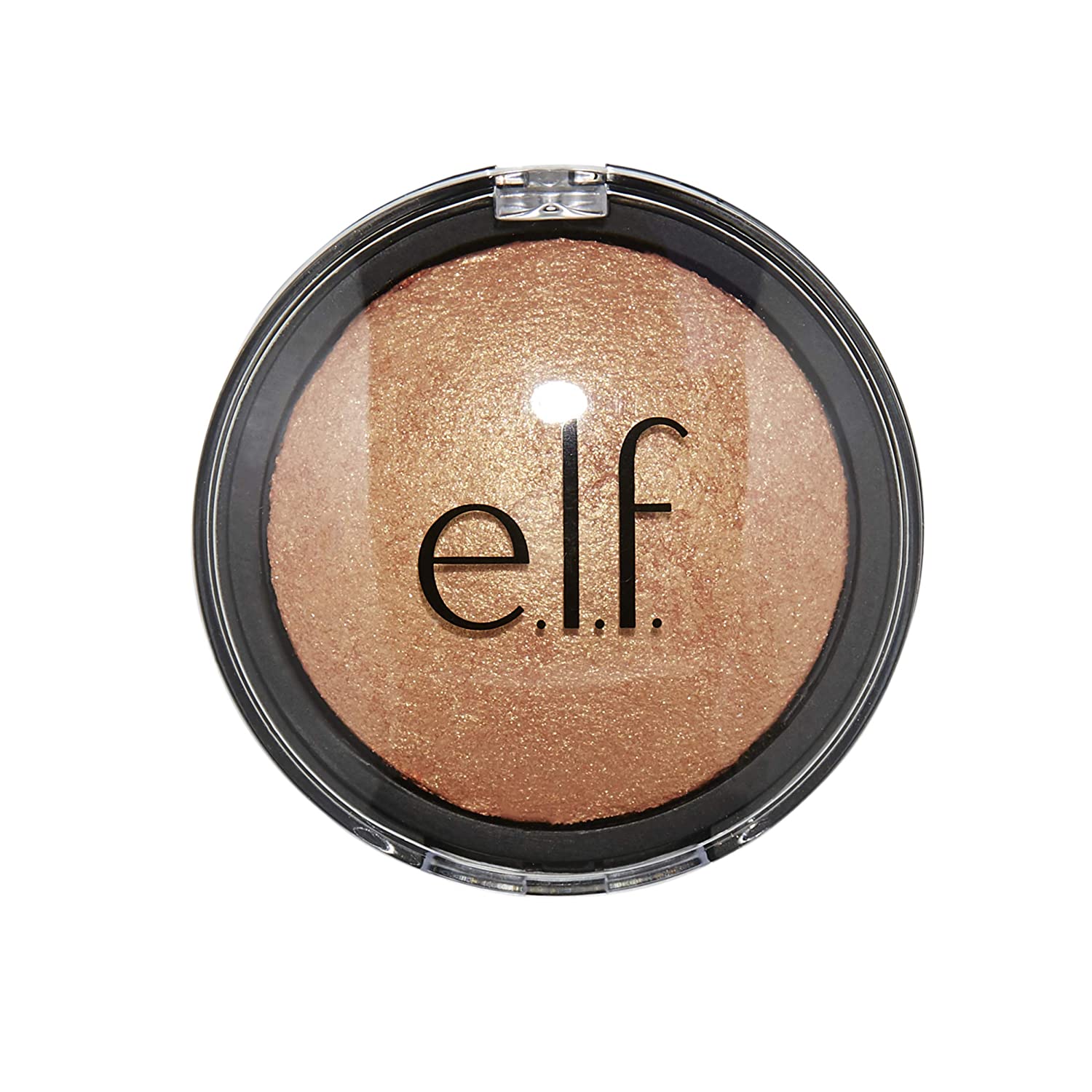 e.l.f. Baked Highlighter, Sheer & Shimmering Finish, Hydrating Formula, Apricot Glow, 0.16 Oz (4 g)