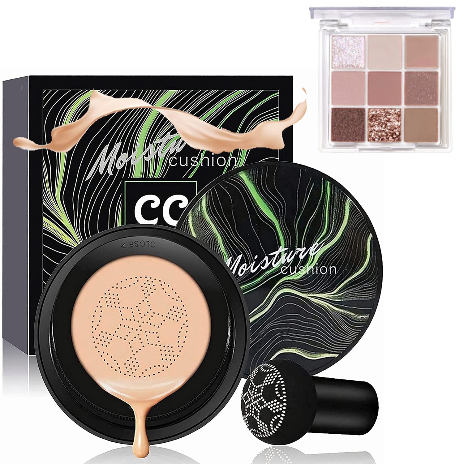 Mushroom Head Brush Air Cushion Cc Cream, Moisturizing Concealer Cc Cream Liquid Foundation, Easy to