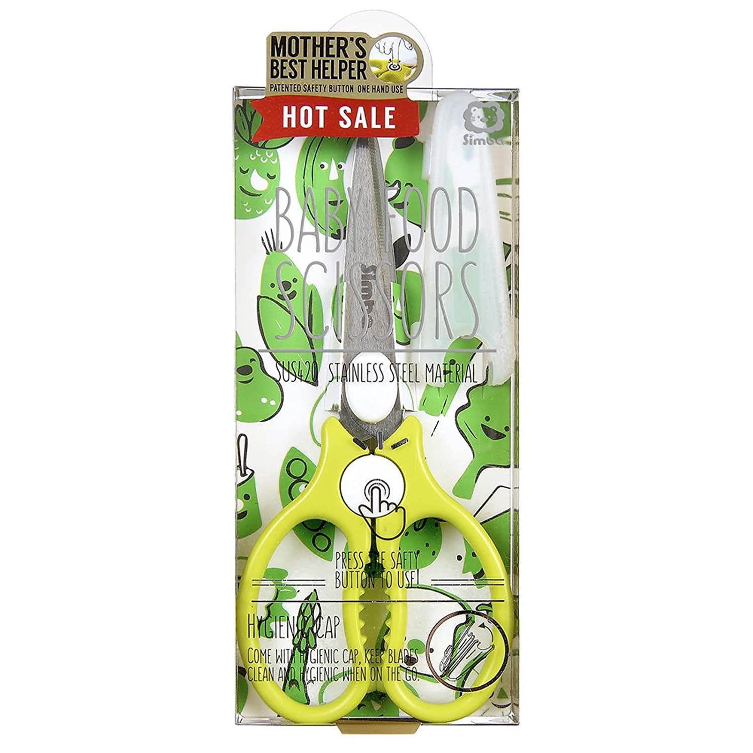 Simba Premium Portable Safety Food Scissors (Green)