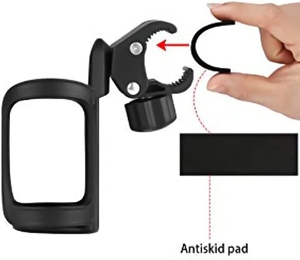 Universal Drink Holder, 2 Pack Bike Bottle Holder Stroller Cup Holders 360 Degrees Rotation Water Bo