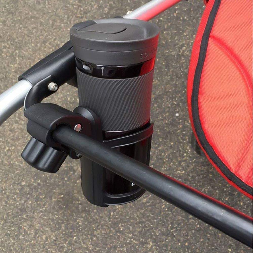 Universal Drink Holder, 2 Pack Bike Bottle Holder Stroller Cup Holders 360 Degrees Rotation Water Bo