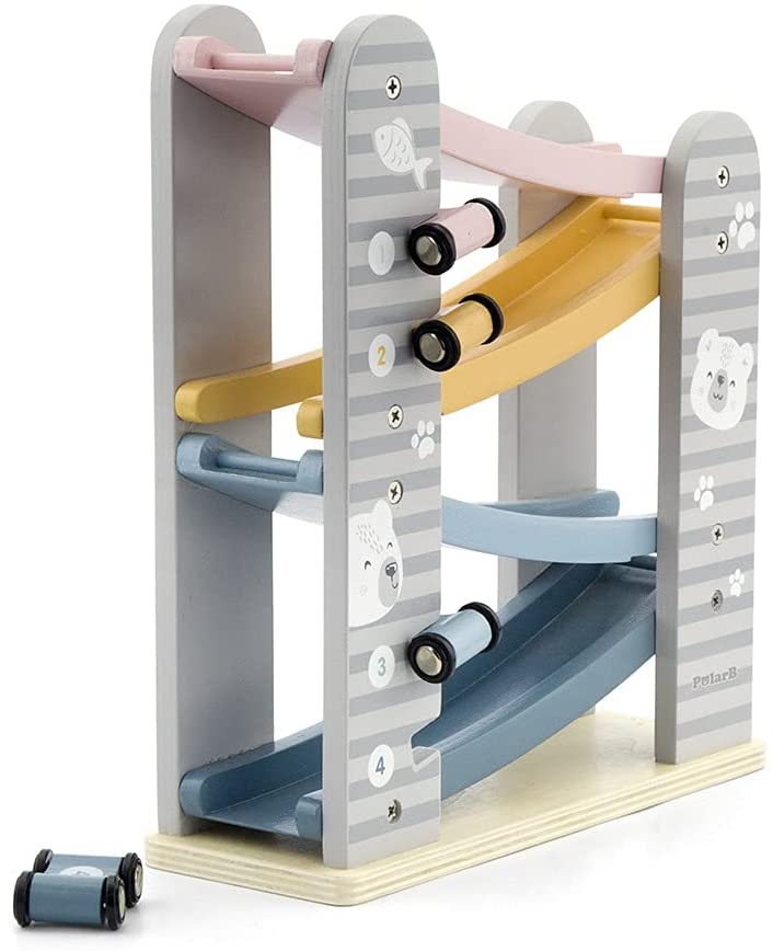 The Original Toy Company PolarB Viga Wood Toy - Car Slider Playset