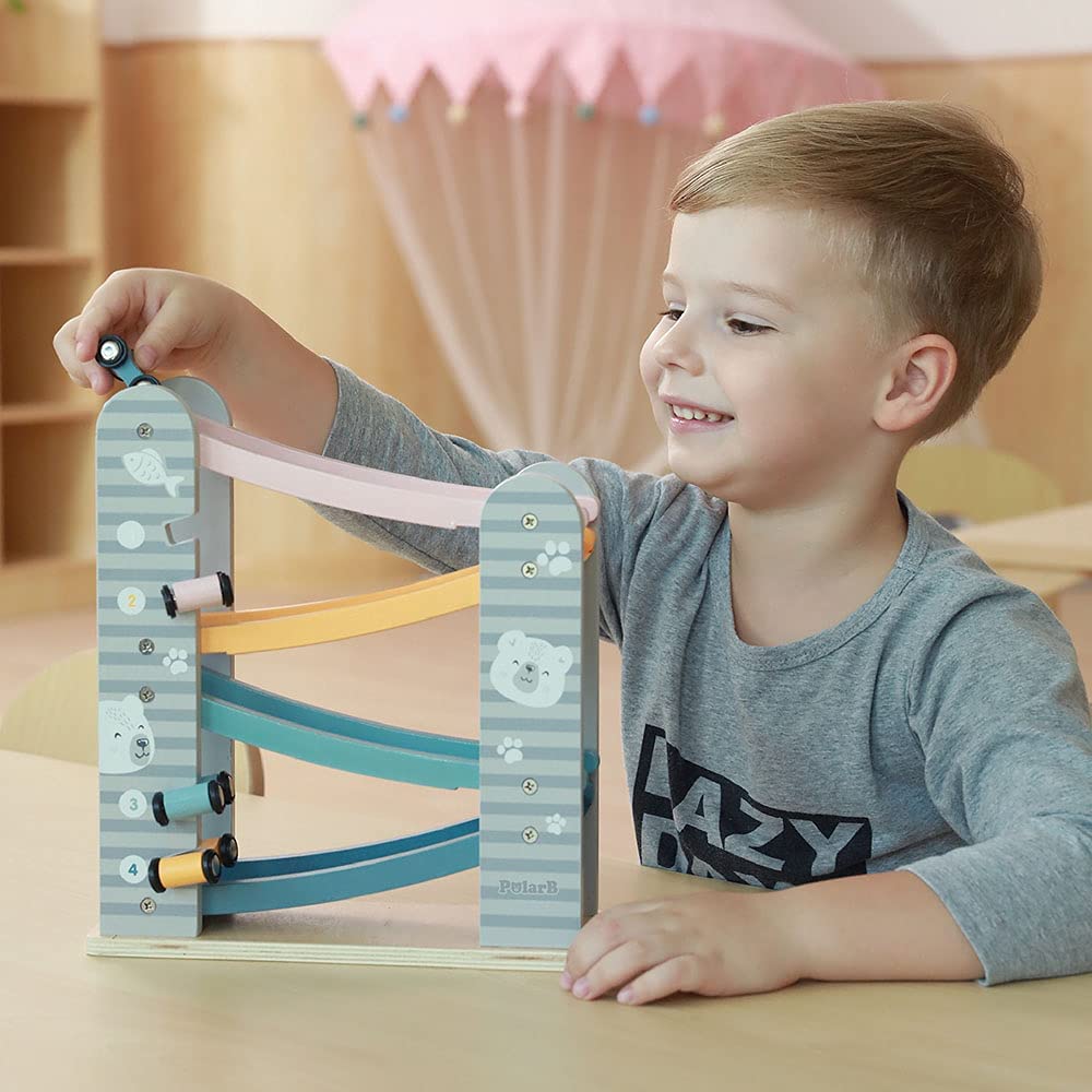 The Original Toy Company PolarB Viga Wood Toy - Car Slider Playset