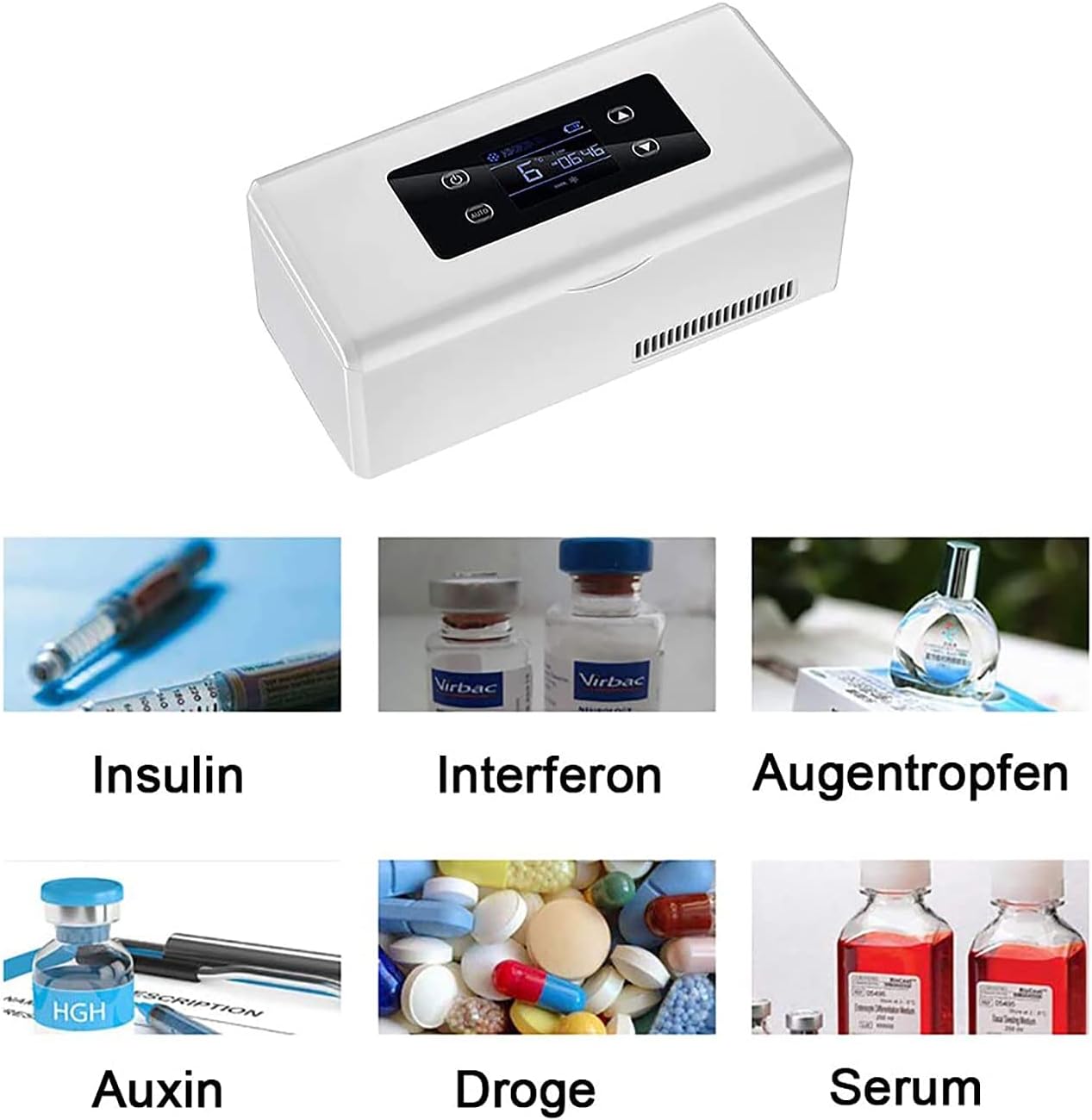 Fridges Insulin Cooler Refrigerated Box, Portable Insulin Cooling Case, Mini 2-8℃ Constant Tempera