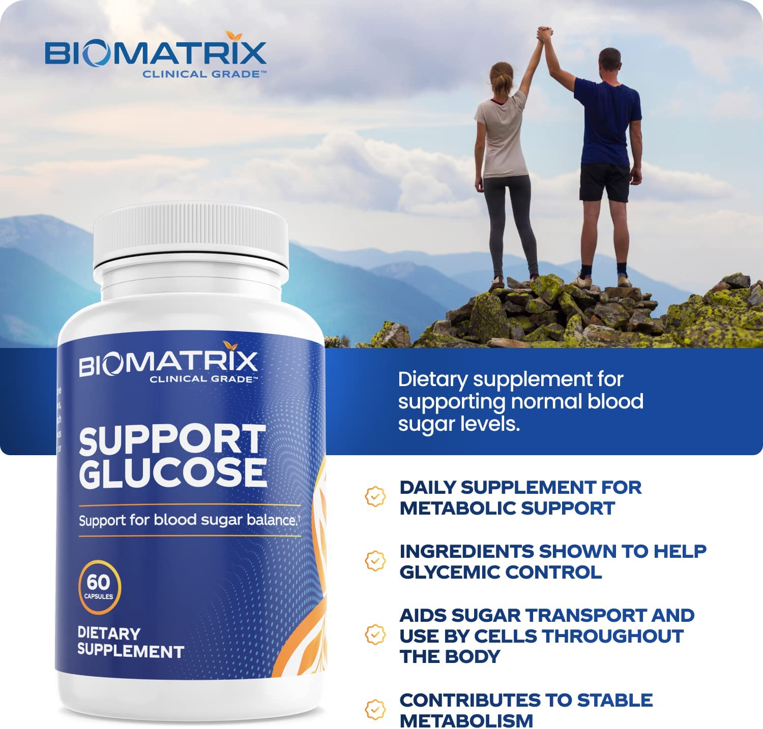 Blood Sugar Stabilizer Supplement for Healthy Blood Sugar & Glycemic Control with Gymnema, Vanadyl S