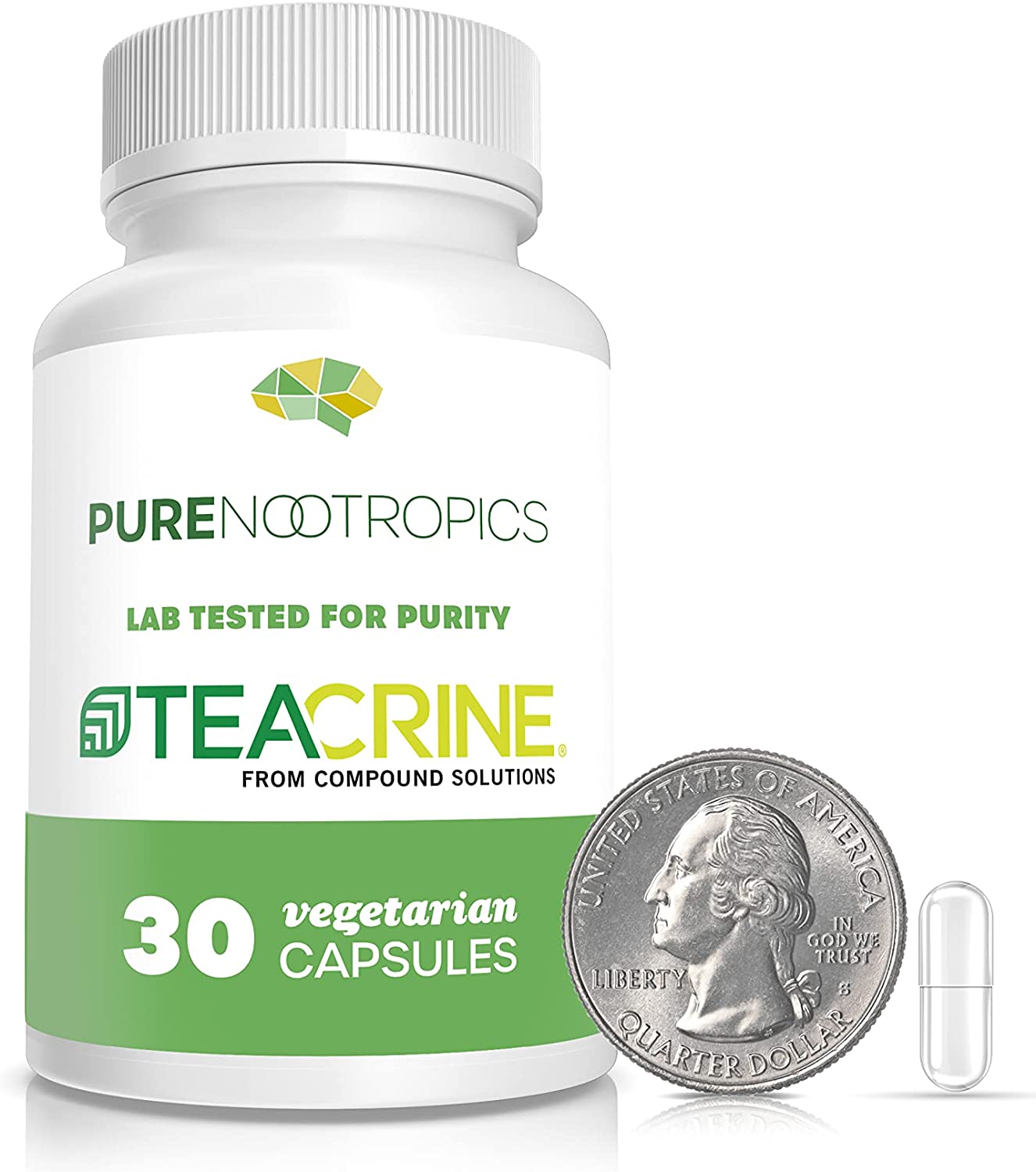 Theacrine (TeaCrine) 100 mg Veg Capsules | 30 Count | Non Habit Forming Energy Supplement | Caffeine