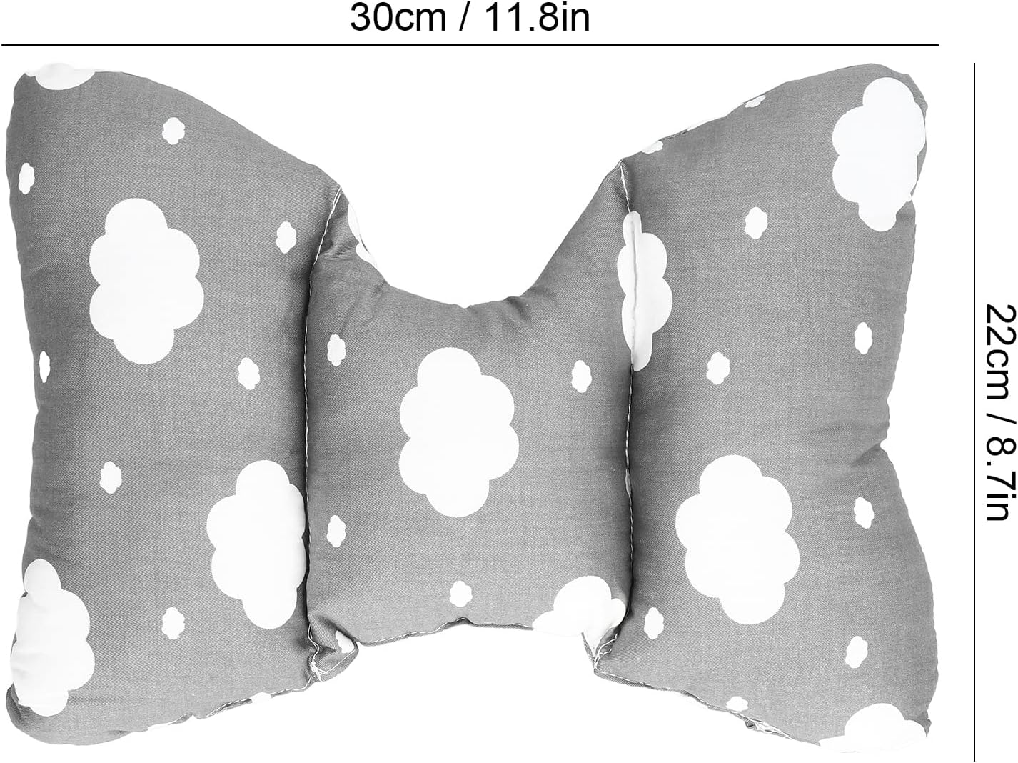 Baby Pillow, Neck Protector Cotton Baby Pillow Environmentally Friendly for Baby(\xe3\x80\x90White C