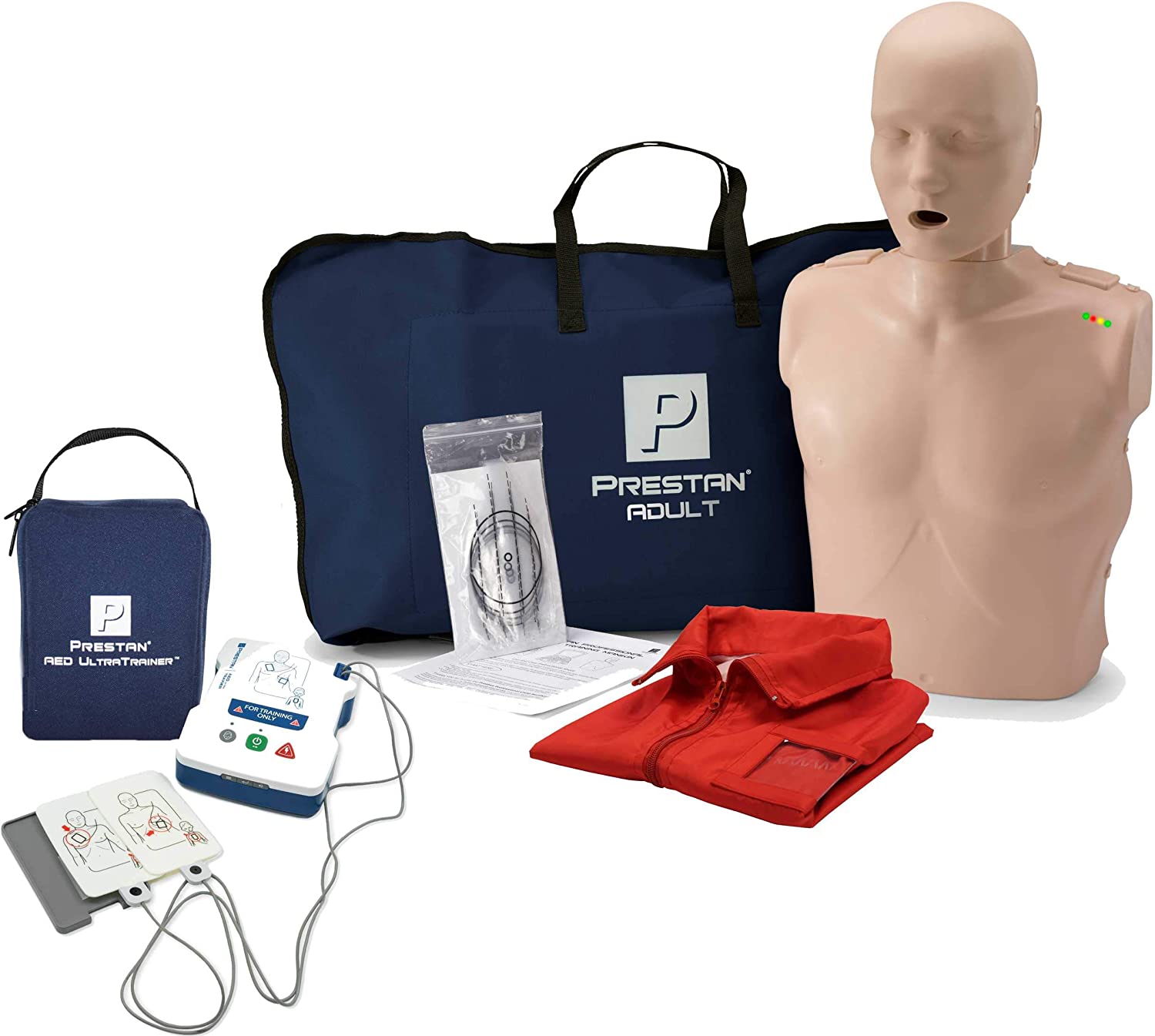 CPR Adult Manikin with Feedback Prestan AED UltraTrainer, and MCR