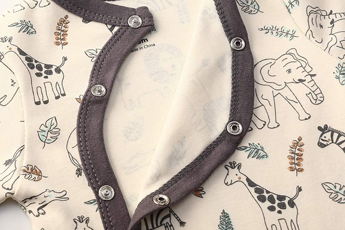 Kiddiezoom Baby and Toddler Boys'Snug Fit Footed Cotton Pajamas