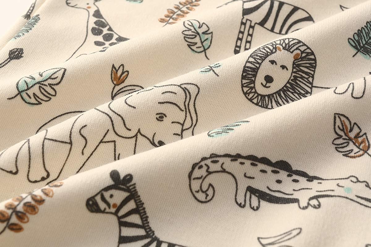 Kiddiezoom Baby and Toddler Boys'Snug Fit Footed Cotton Pajamas