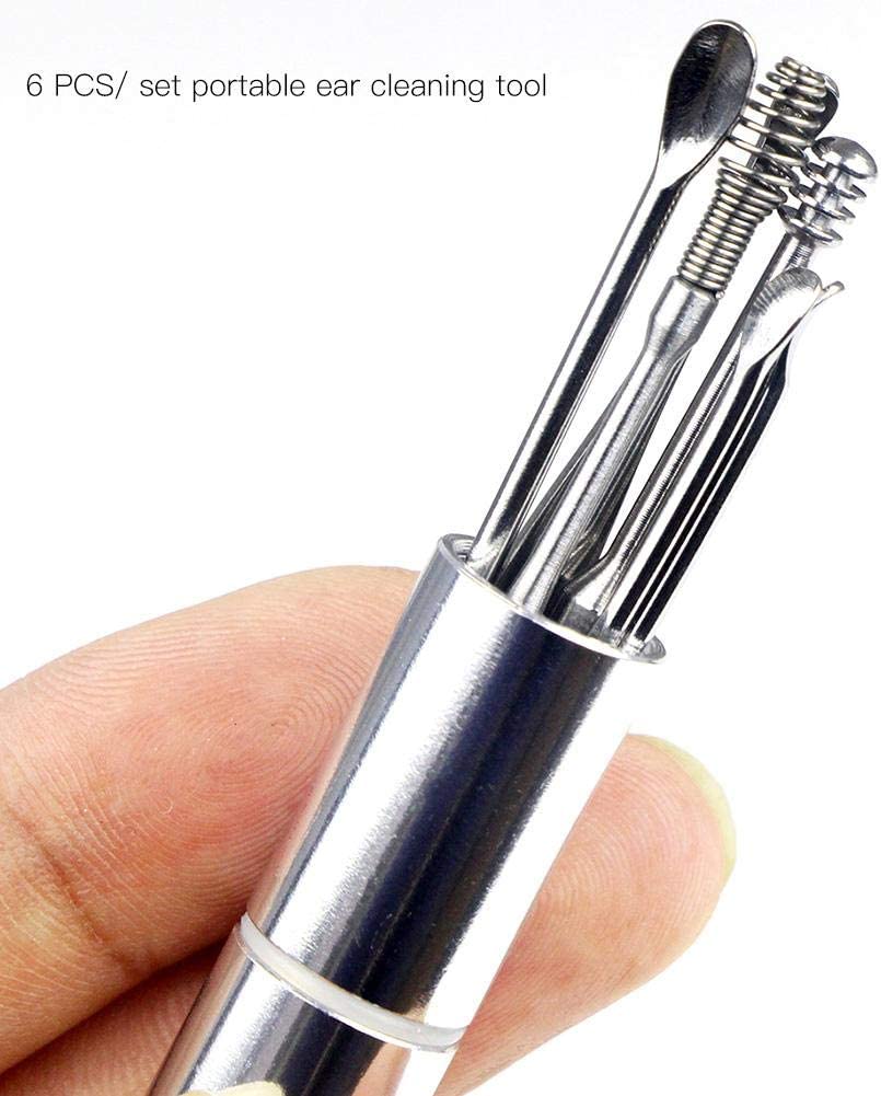 TOPINCN Ear Pick Tools Curette Cleaner Reusable Ear Cleaner Vintage Stainless Steel Ear Pick Earwax 