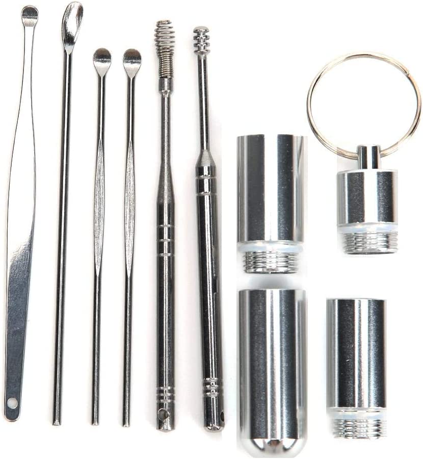 TOPINCN Ear Pick Tools Curette Cleaner Reusable Ear Cleaner Vintage Stainless Steel Ear Pick Earwax 