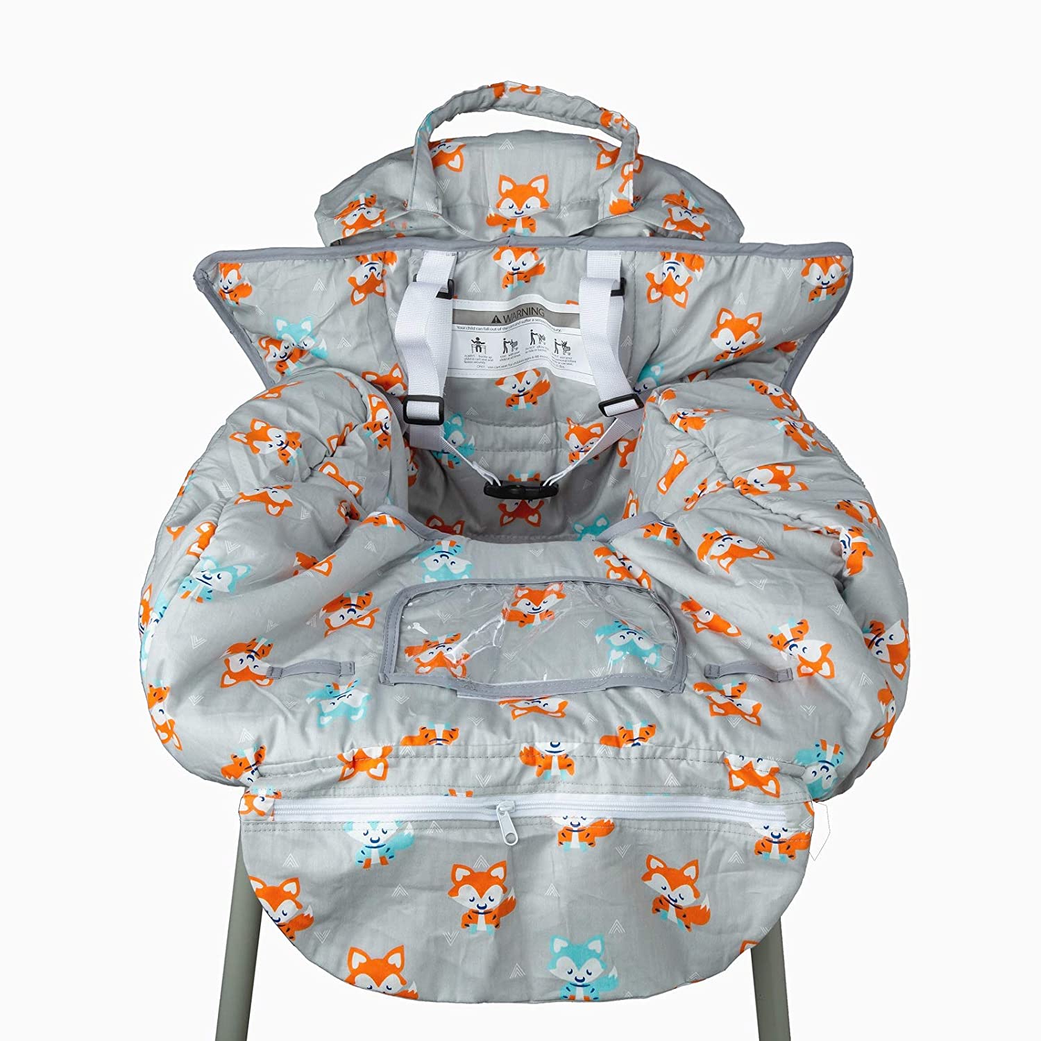 Shopping Cart Cover for Baby or Toddler | 2-in-1 High Chair Cover | Compact Universal Fit | Unisex f